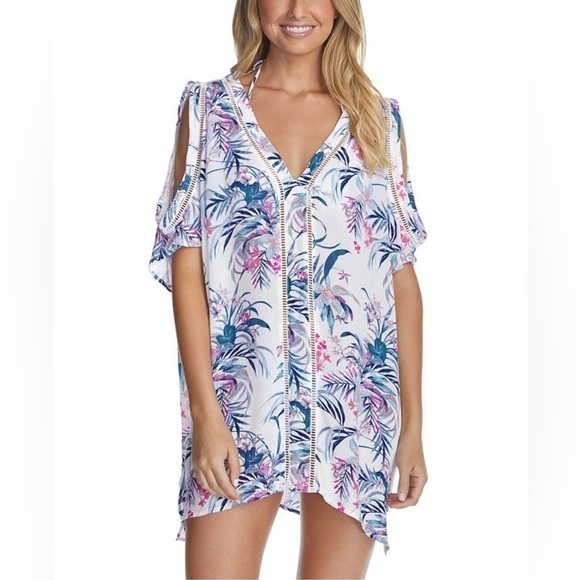 Raisin’s Paraiso Printed Samba Caftan Cover-Up - Picture 1 of 7